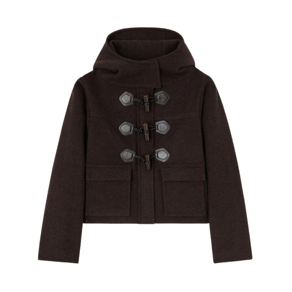 Ganni - Duffle Coat Mini Aus Wolle - Jackets - Damen - Braun - M - Bild 3