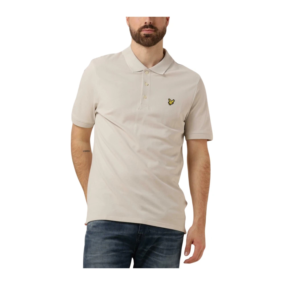 Lyle and Scott Poloshirt Plain Ecru - Größe L - Bild 10