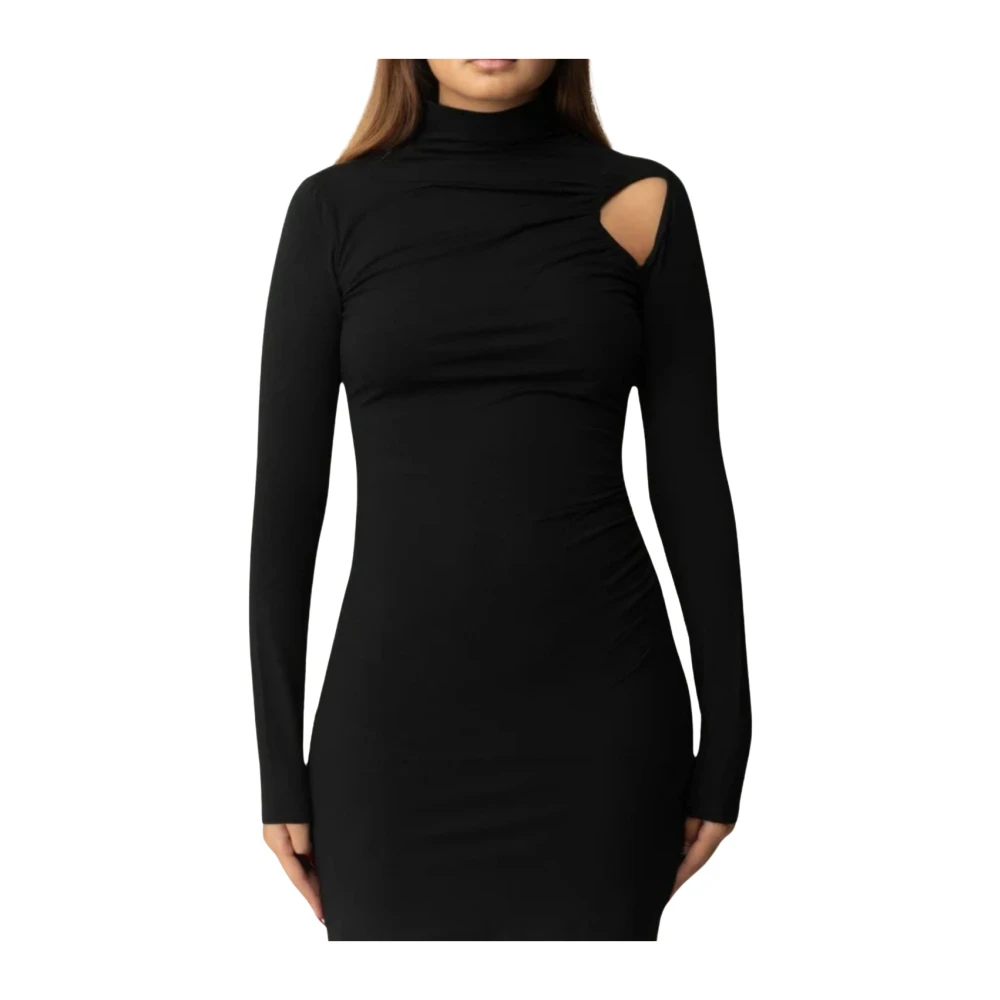 Patrizia Pepe Damen Schwarz - Miniabito Oblò - Dresses - K - S
