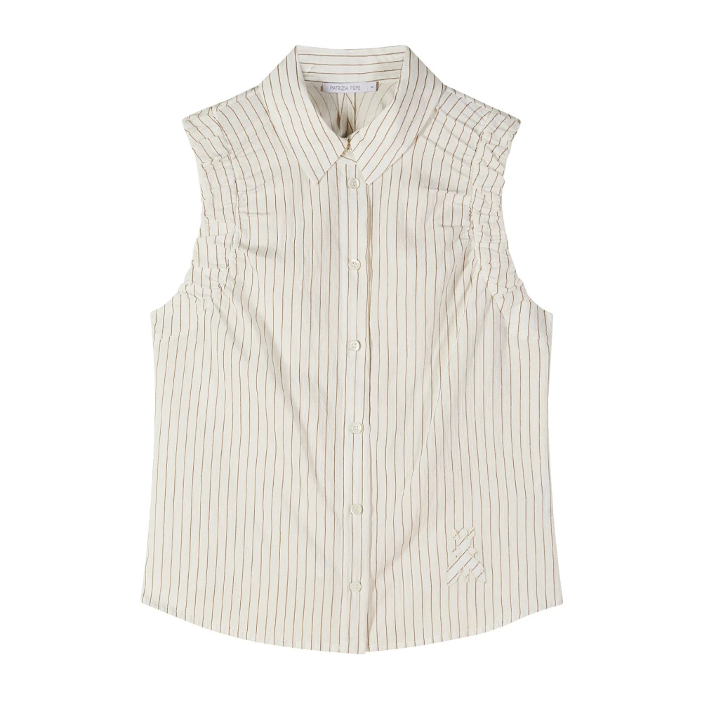 Patrizia Pepe Damen Weiß - Ärmelloses Shirt - Blouses & Shirts - Xs