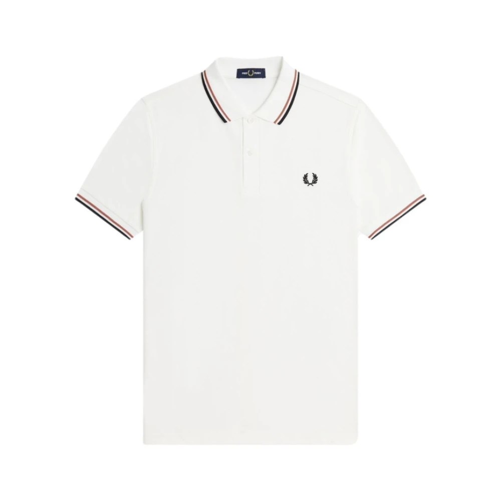 Fred Perry, Herren, Shirts, Twin Tipped Polo Shirt Short Sleeve Snow White, Weiss, (M) - Bild 16