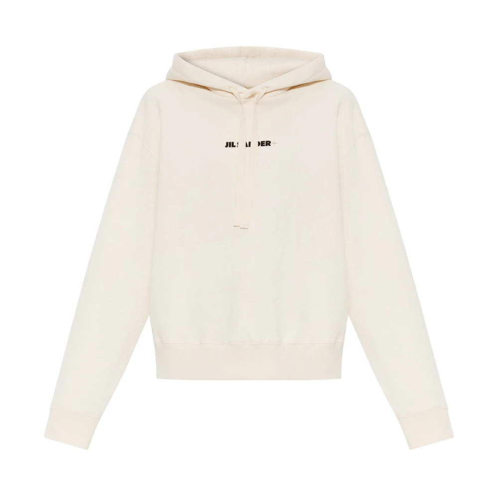Jil Sander Damen Beige - Hoodie Mit Logo - Sweatshirts & Hoodies - Xs