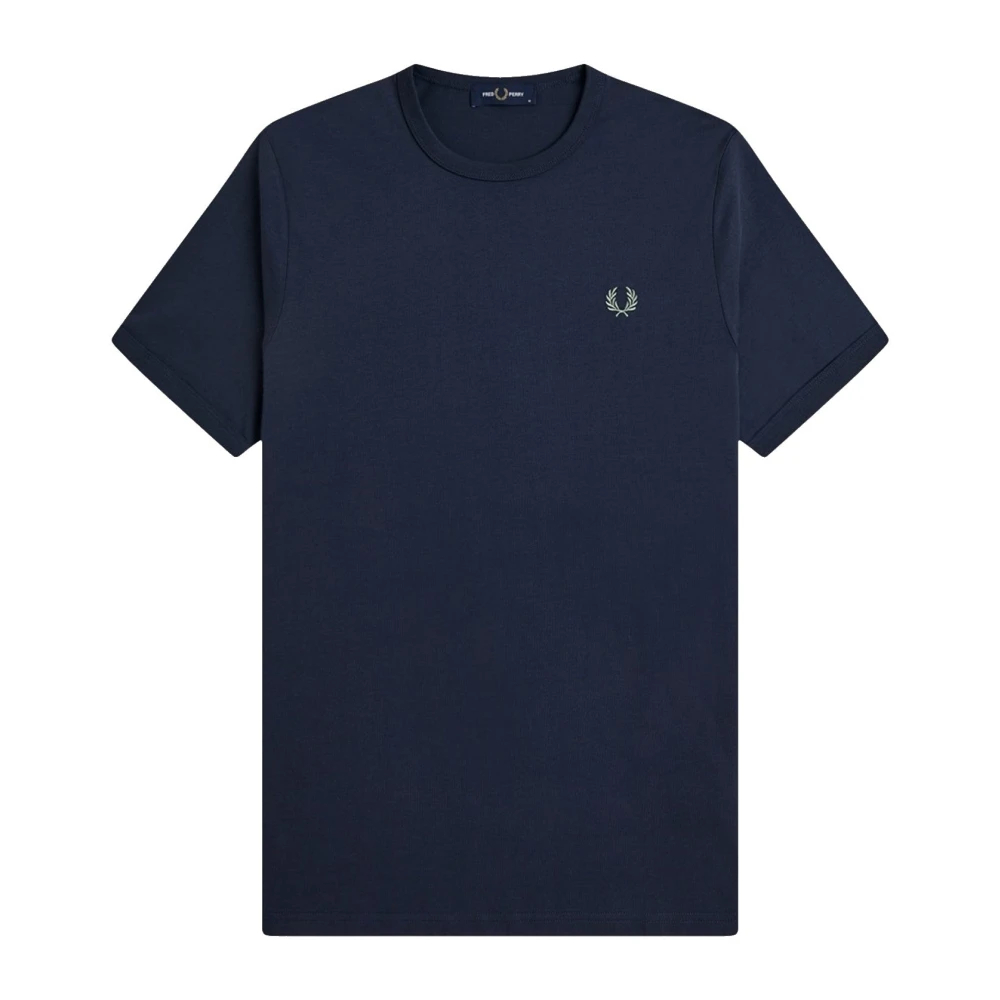 Fred Perry Herren Blau Ringer-T-Shirt In Dunkel - Bild 5
