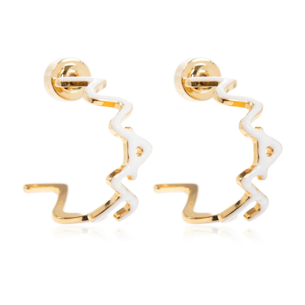 Marni Damen Gelb - Ohrringe Mit Logo - Accessories - One Size