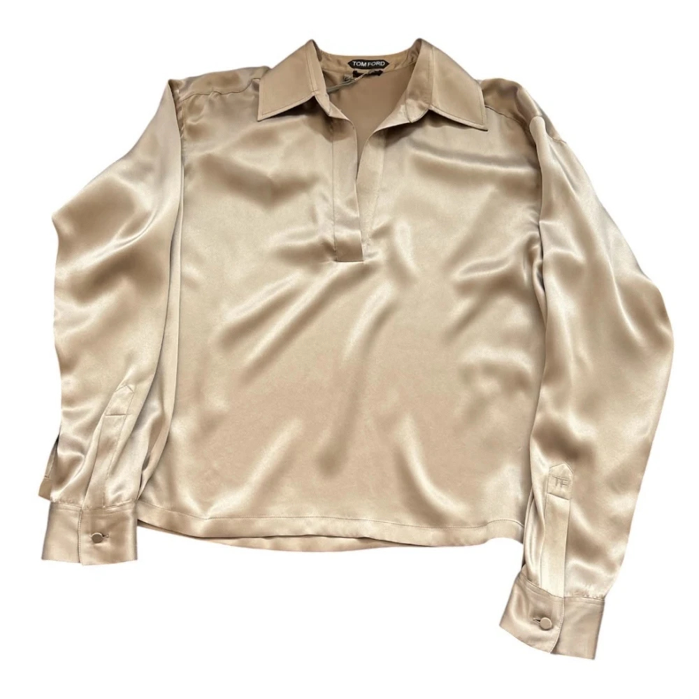 Tom Ford , Damen, Blusen & Hemden, Gelb, Xs - Bild 3