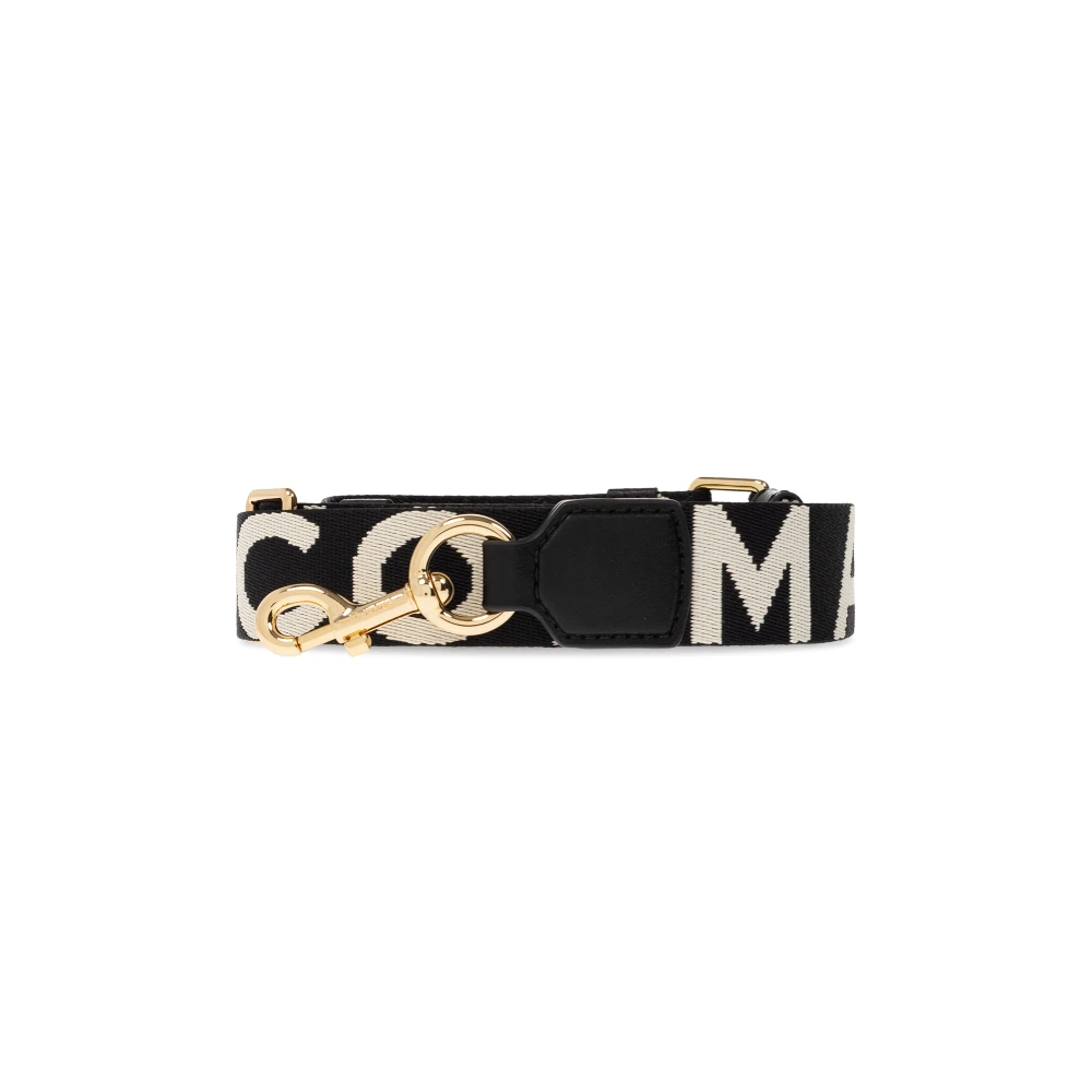 Marc Jacobs Damen Schwarz/Weiß The Thin Logo Webbing Strap - Image 5