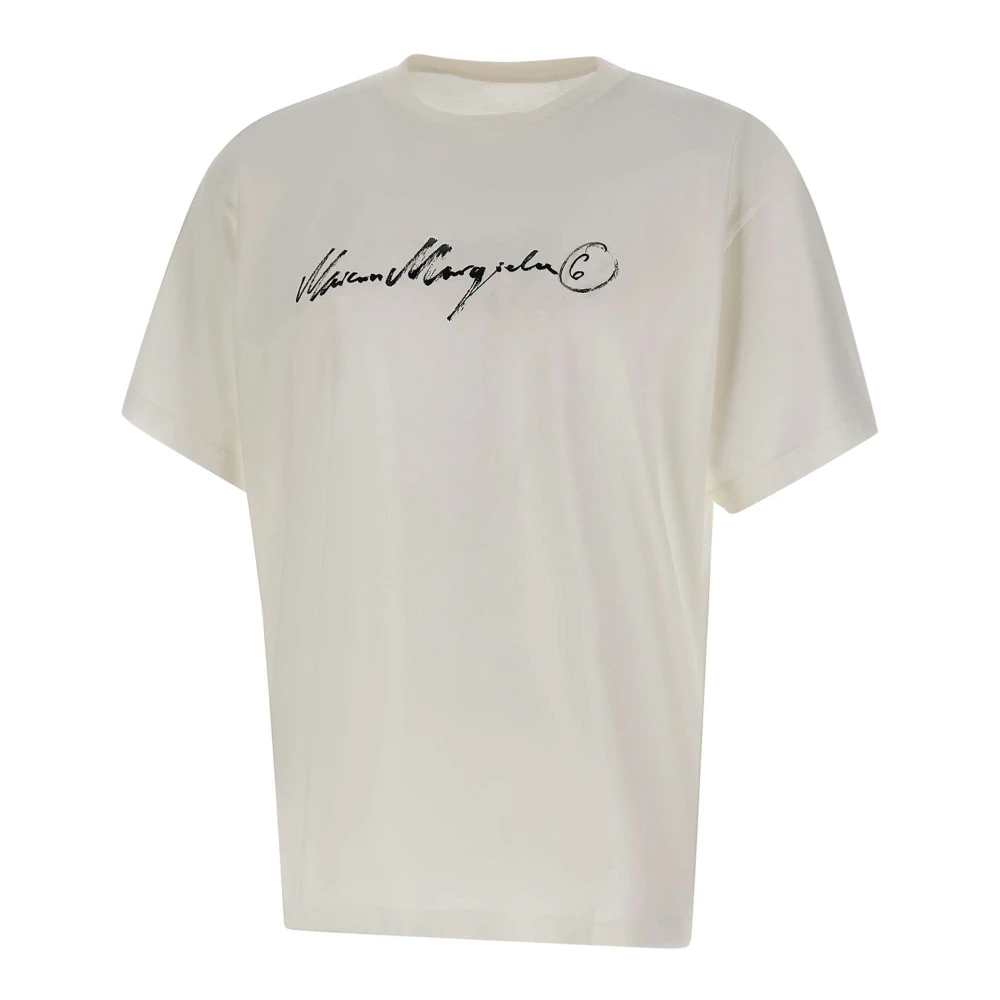 Mm6 Maison Margiela Herren Weiß - Baumwoll-T-Shirt - Tops - M