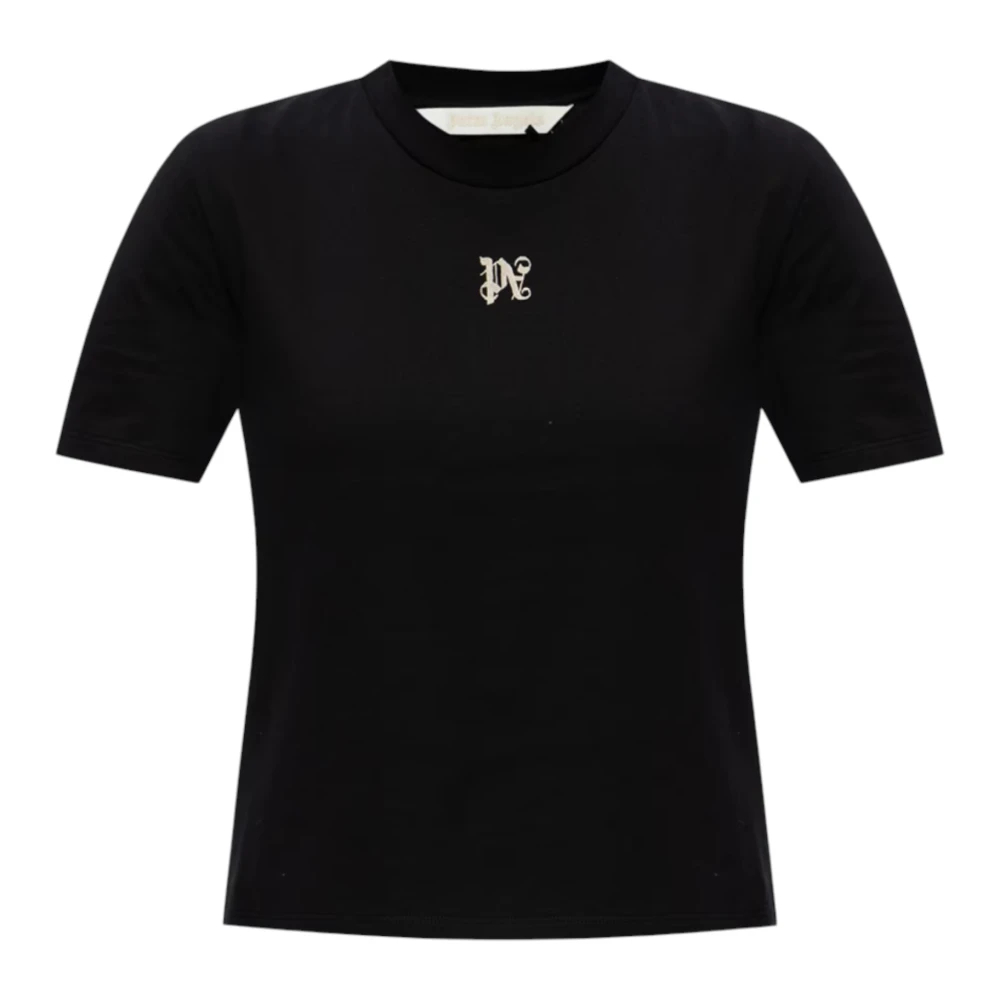 Palm Angels Damen Schwarz - Monogram T-Shirt - Tops - K - S