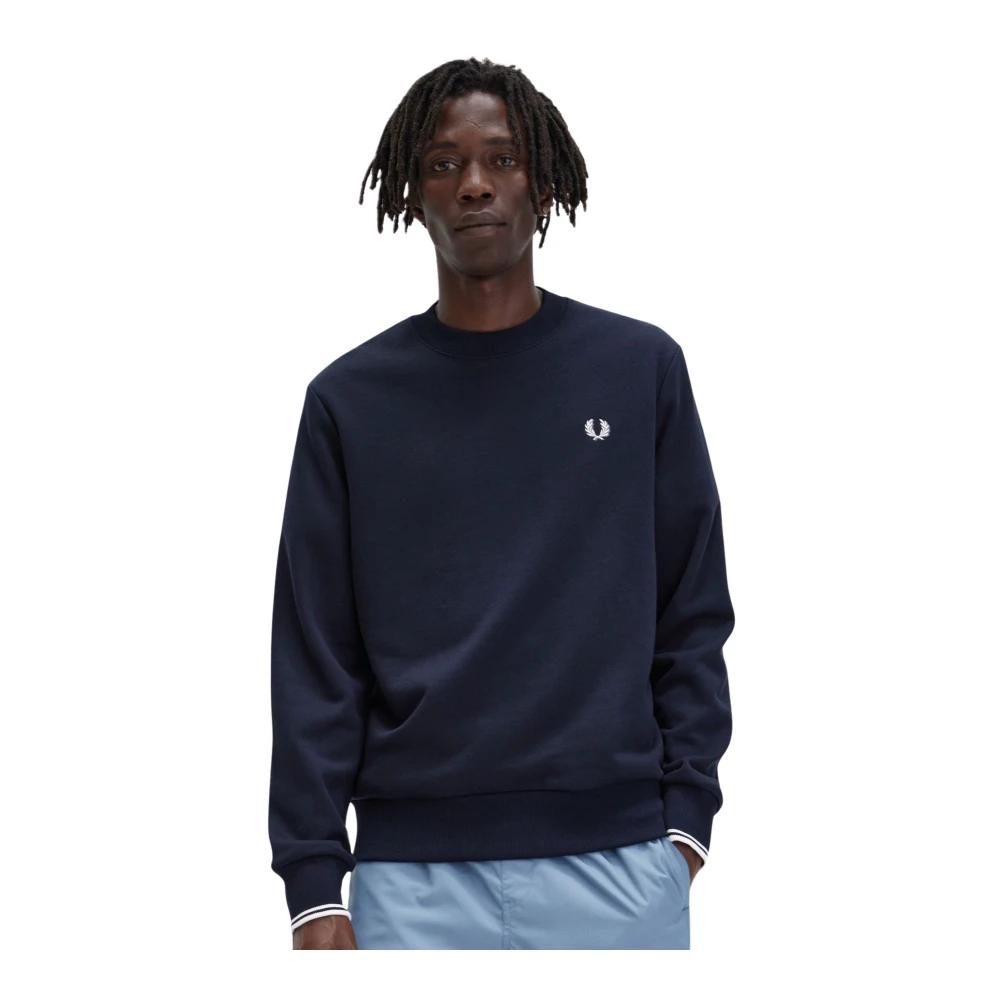 Fred Perry - Blaues Crew Neck Sweatshirt - Sweatshirts & Hoodies - Herren - Blau - L - Bild 13