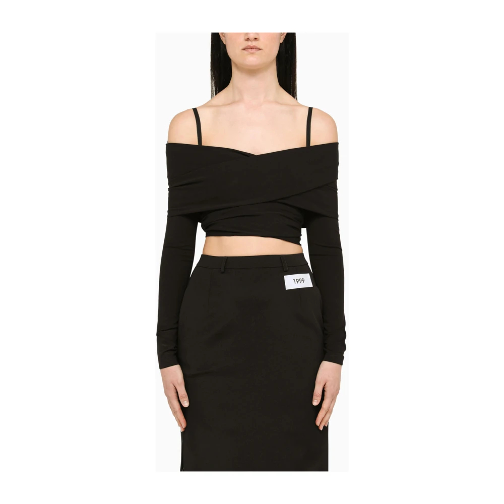 Dolce & Gabbana - Maglia Cardigan Corto - Blouses & Shirts - Damen - Schwarzk - L