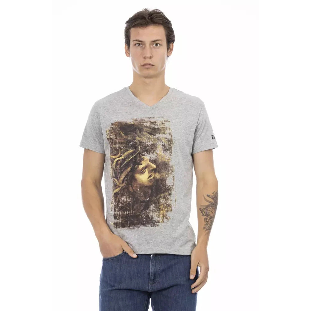Trussardi - Action Baumwoll-T-Shirt - Tops -Herren -Grau -3Xl
