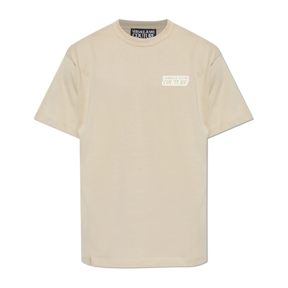 Versace Jeans Couture Herren Beige - Logo T-Shirt - Tops - 2XL
