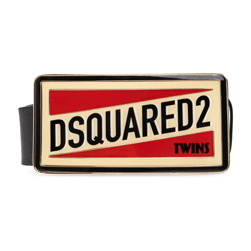 Dsquared2 Herren Schwarz - Twins Gürtel Mit Schnalle - Accessories - K - 85 Cm