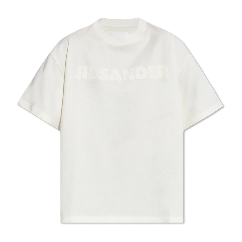 Jil Sander Damen Weiß - T-Shirt Mit Logo - Tops - S