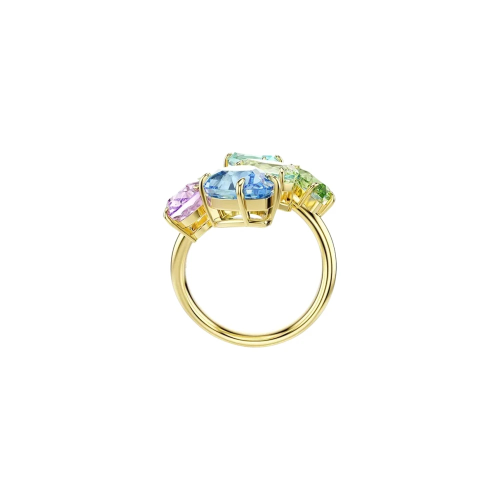Swarovski Damen Blau/Gelb/Lila Fingerring "Schmuck Geschenk Gema Ring" Gr. 50, Bunt (Goldfarben, Grün, Türkis), Fingerringe, 50, Metall, Fingerri... - Image 5