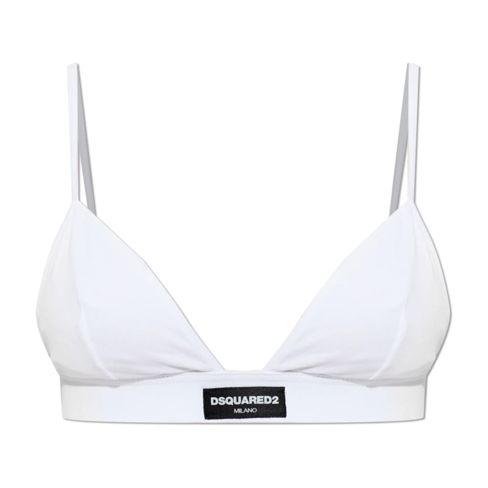 Dsquared2 Damen Weiß - Bh Mit Logo-Patch - Underwear - 2XL