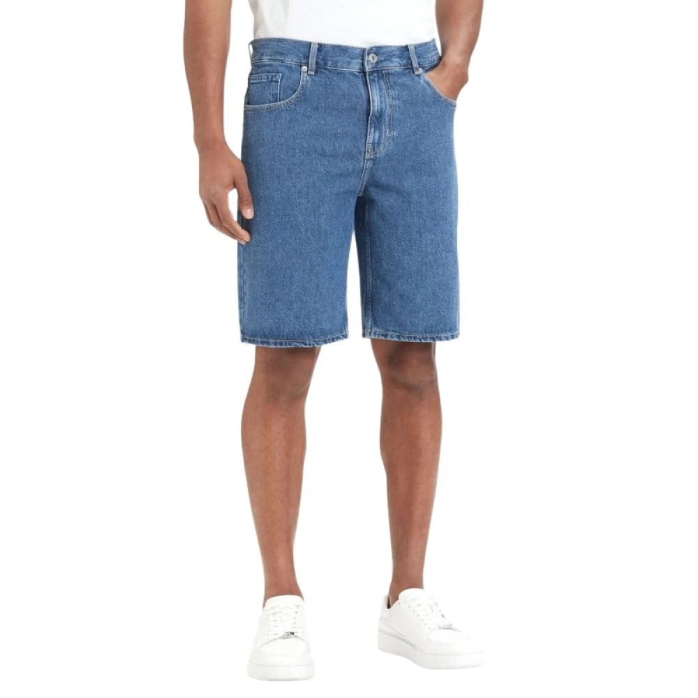 Karl Lagerfeld Herren Blau - Regular Denim Shorts - Shorts - W34