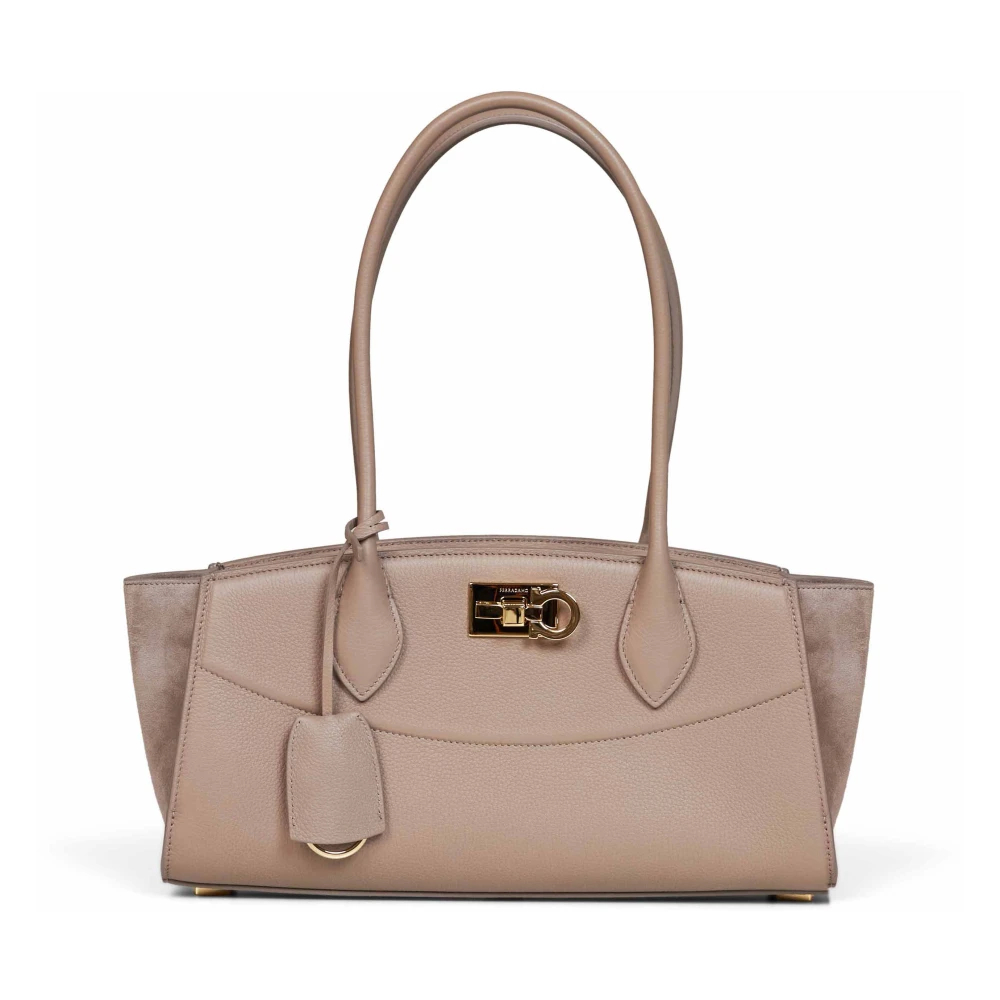 FERRAGAMO | Taupe New Ferragamo Studio soft bag East West (M) handbag | Women | PZ - Bild 6