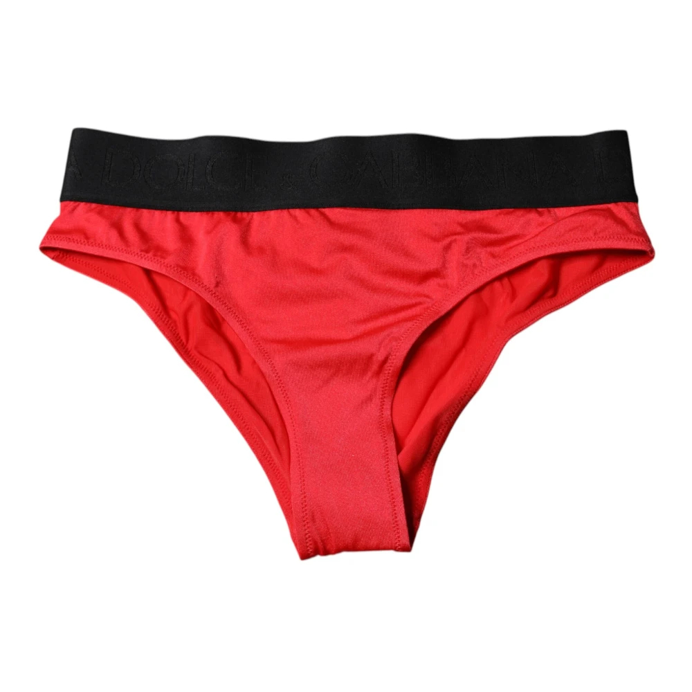 Dolce & Gabbana Damen Rot - Mid Waist Panties - Underwear - S