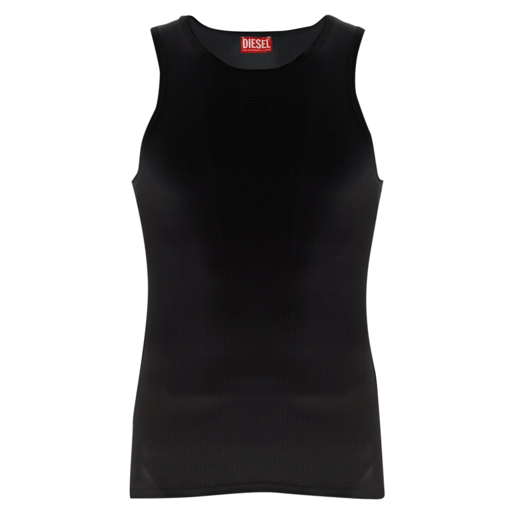 Diesel Herren Schwarz - Geripptes Tanktop - Knitwear - K - Xl