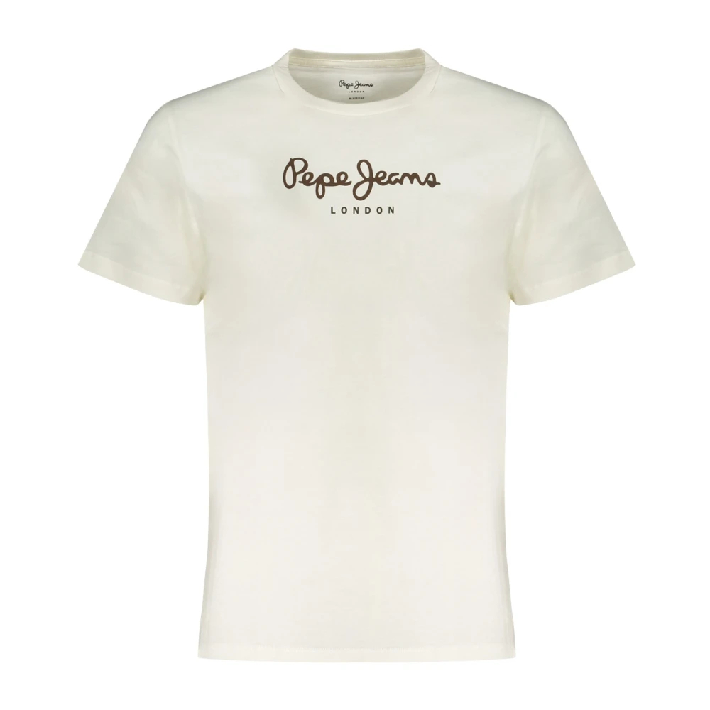 Pepe Jeans Herren Weiß T-Shirt Eggo Pm508208 Regular Fit Groß - Bild 9