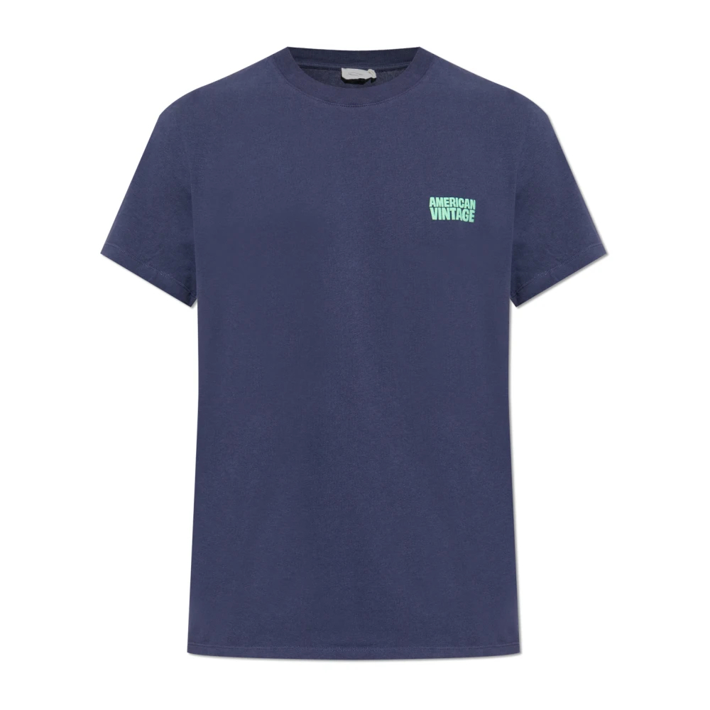 American Vintage Herren Blau - Baumwoll T-Shirt - Tops - M