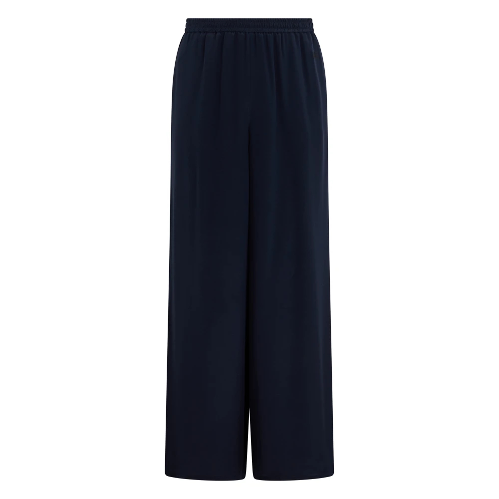 Max Mara - Weite Seidenhose Mit Kordelzug - Trousers - Damen - Blau - S