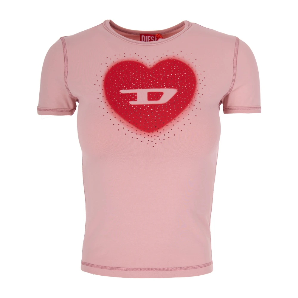 Diesel Damen Rosa - T-Uncuties Long - Tops - L