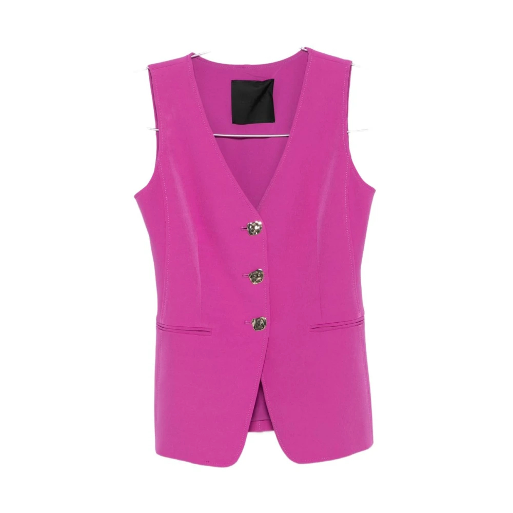 Liu Jo Damen Rosa - Regular-Fit Weste - Jackets - Xl