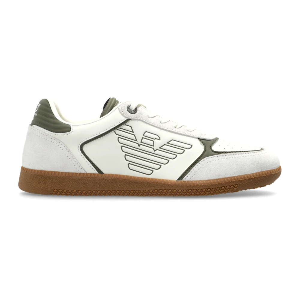 Emporio Armani Ea7 Herren Beige - Sportschuhe Mit Logo - Shoes - 42 Eu