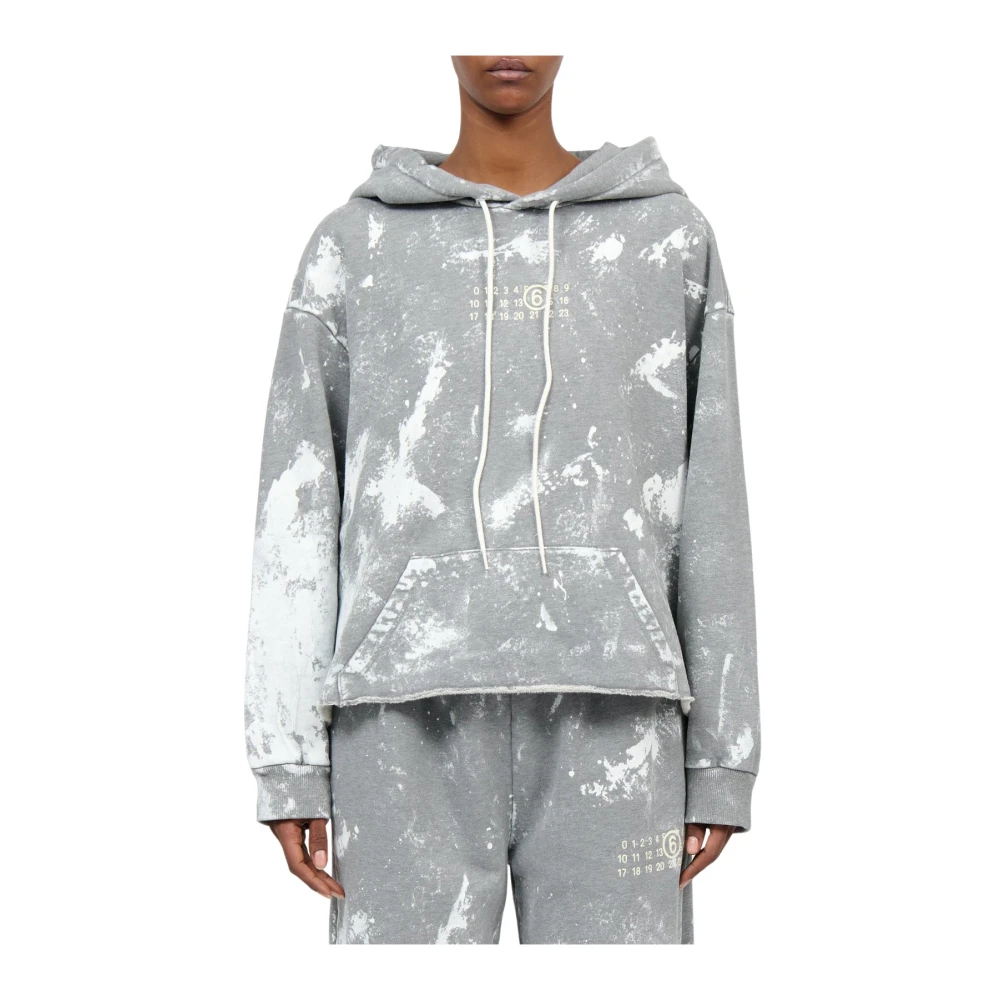 Mm6 Maison Margiela Damen Grau - Hoodie - Sweatshirts & Hoodies - S