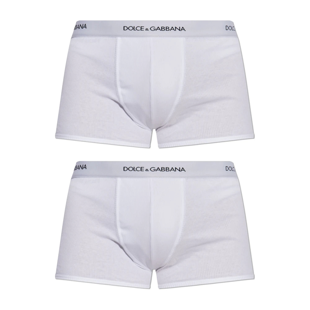 Dolce & Gabbana Herren Weiß - Zweierpack Boxershorts - Underwear - 2XL