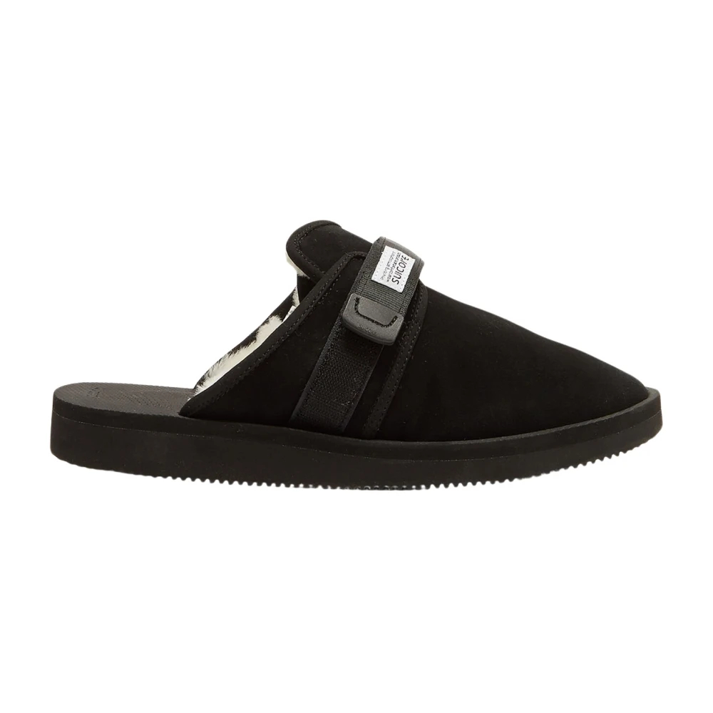 Suicoke Herren Schwarz - Wildledersandalen Mit Lammfellfutter - Shoes - K - 39 Eu