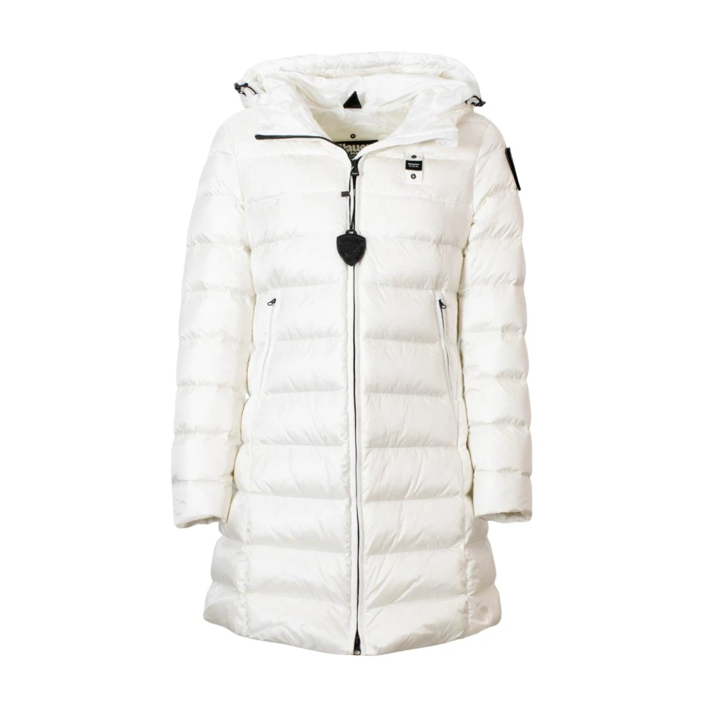 Blauer Damen Weiß - Agnes Lange Daunenjacke - Coats - M