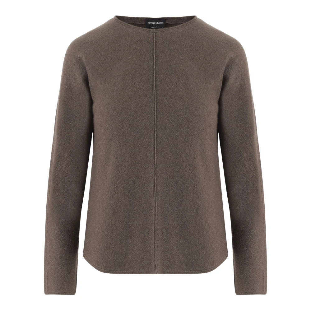 Giorgio Armani Damen Braun - Stretch Seiden-Kaschmir-Pullover - Knitwear - Xs