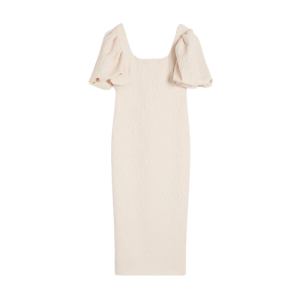 Max Mara Studio Damen Beige - Jacquard Cloqué-Kleid - Dresses - Xs