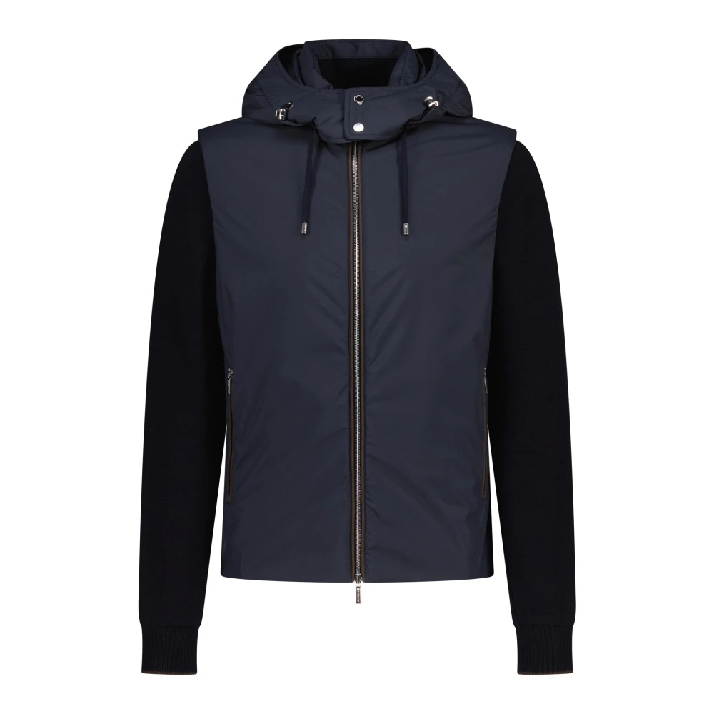 Moorer Herren Blau - Jacke Mit Abnehmbaren Ärmeln - Jackets - 5XL