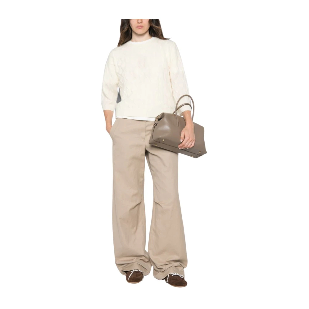 Marella - Mlsradura 001 Rundhals Strickpullover - Knitwear - Damen - Weiß - M