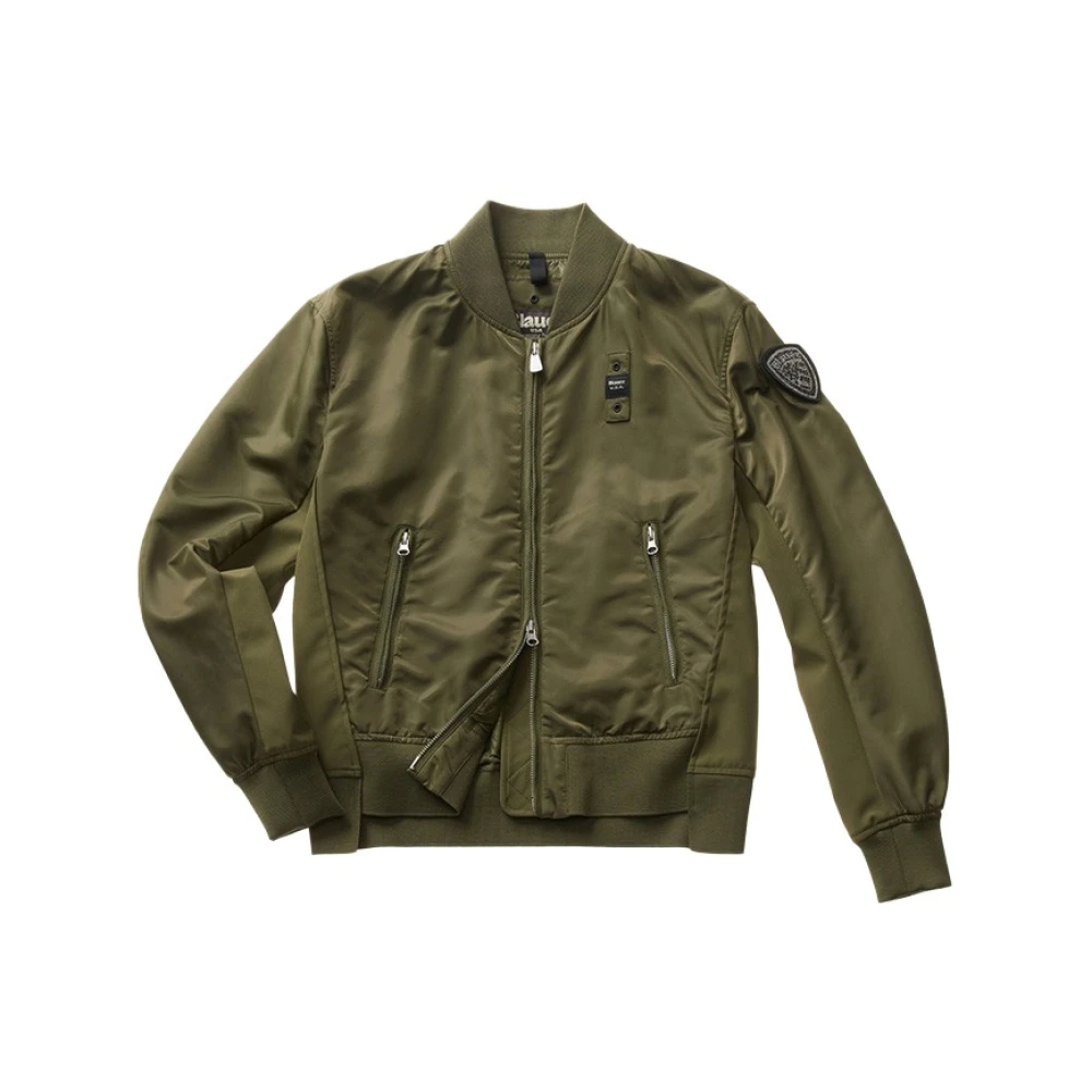 Blauer Damen Grün - E Bomberjacke Mit Swarovski-Patch - Jackets - Xl