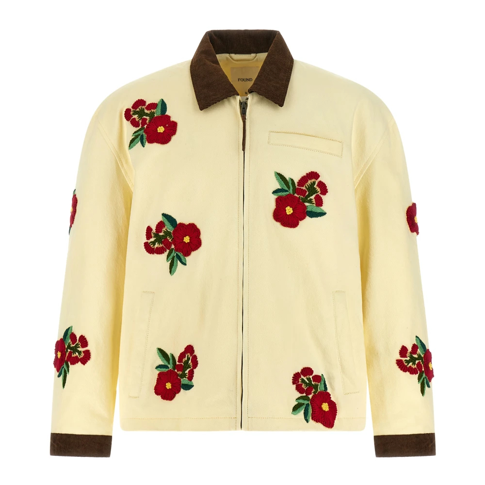Found Herren Multicolor - Floral Hand Embroidered Work Jacket - Jackets - Mehrfarbig - Xl