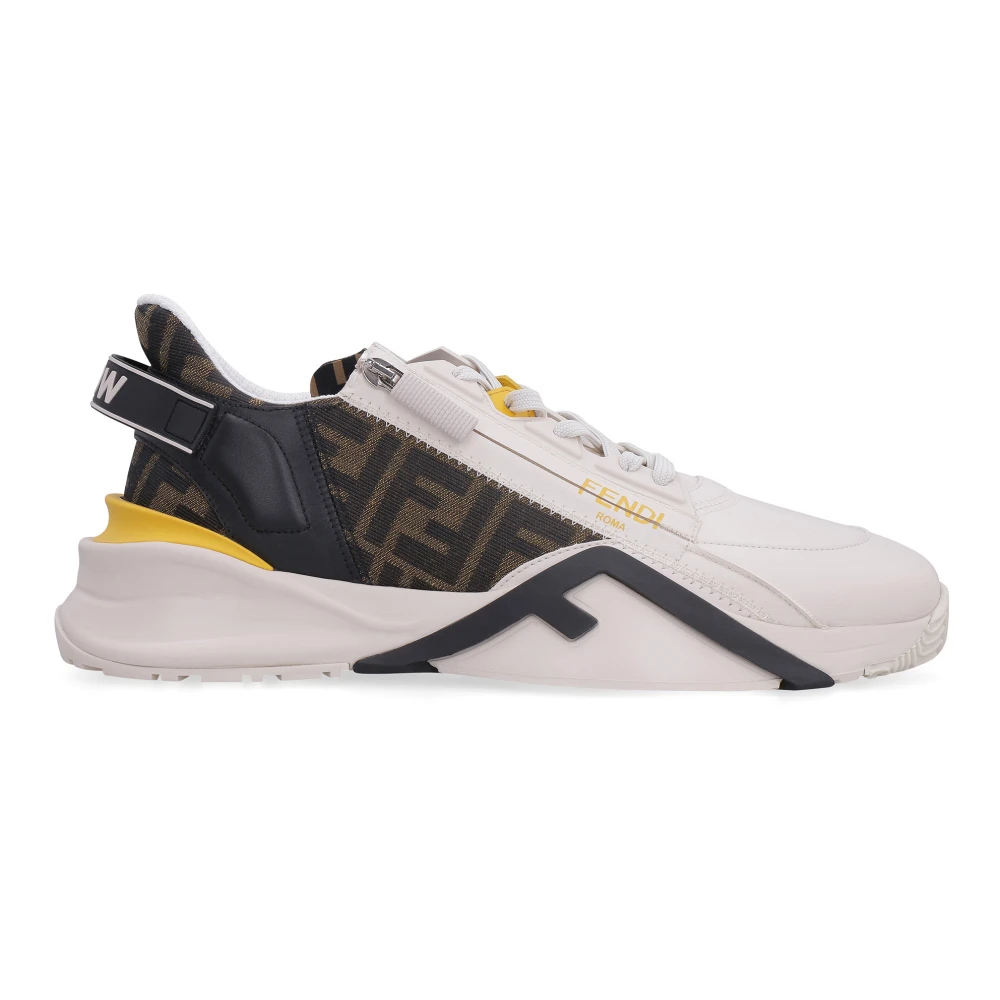 Fendi Herren Beige - Flow Sneakers Mit Ff Jacquard Detail - Shoes - 41 Eu