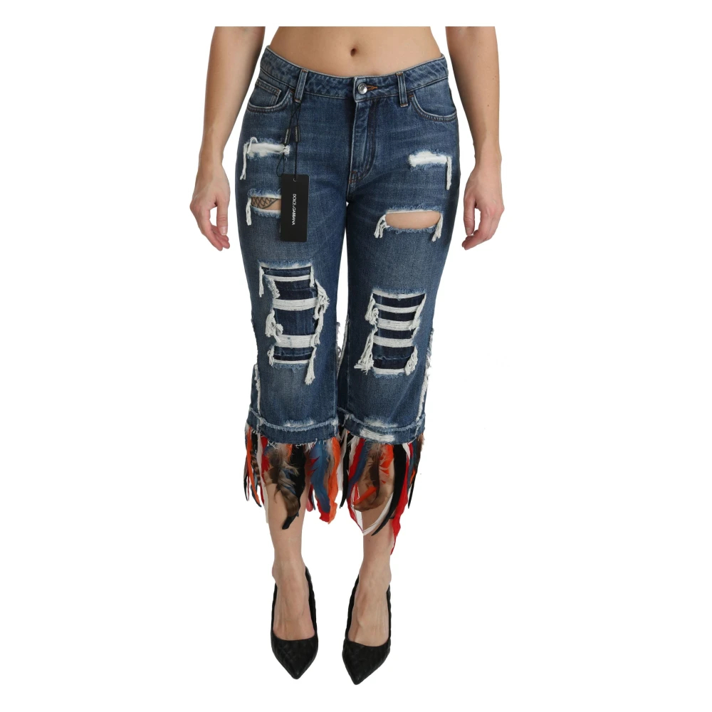 Dolce & Gabbana Damen Blau - Schicke Cropped Jeans Mit Niedriger Taille - Jeans - 2XS