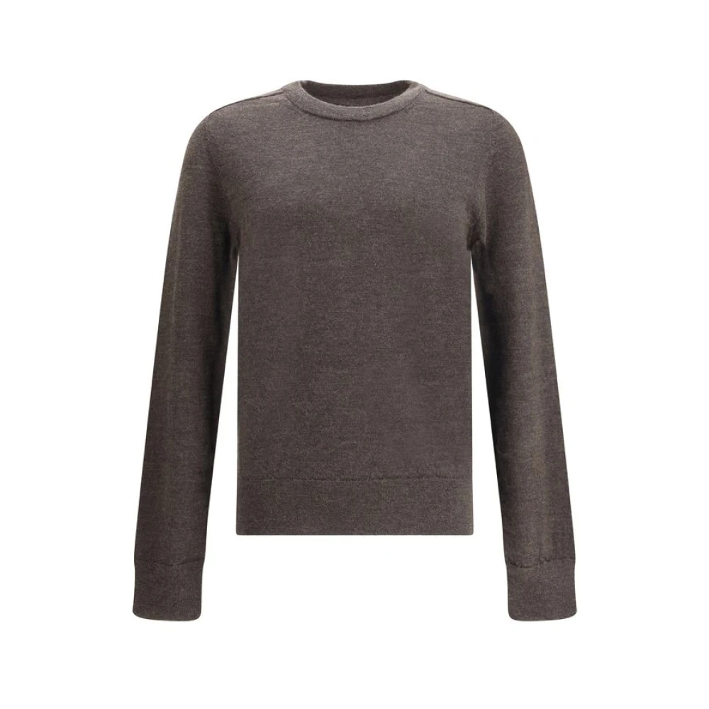Maison Margiela Herren Braun - Wollpullover Mit Kontrastnähten - Knitwear - M