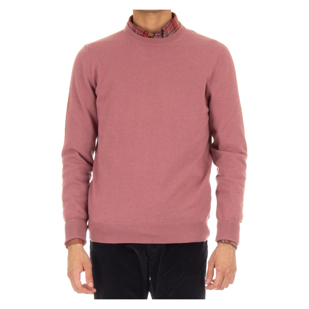 Ballantyne Herren Violett - Kaschmir Rundhals Pullover - Knitwear - Lila - M
