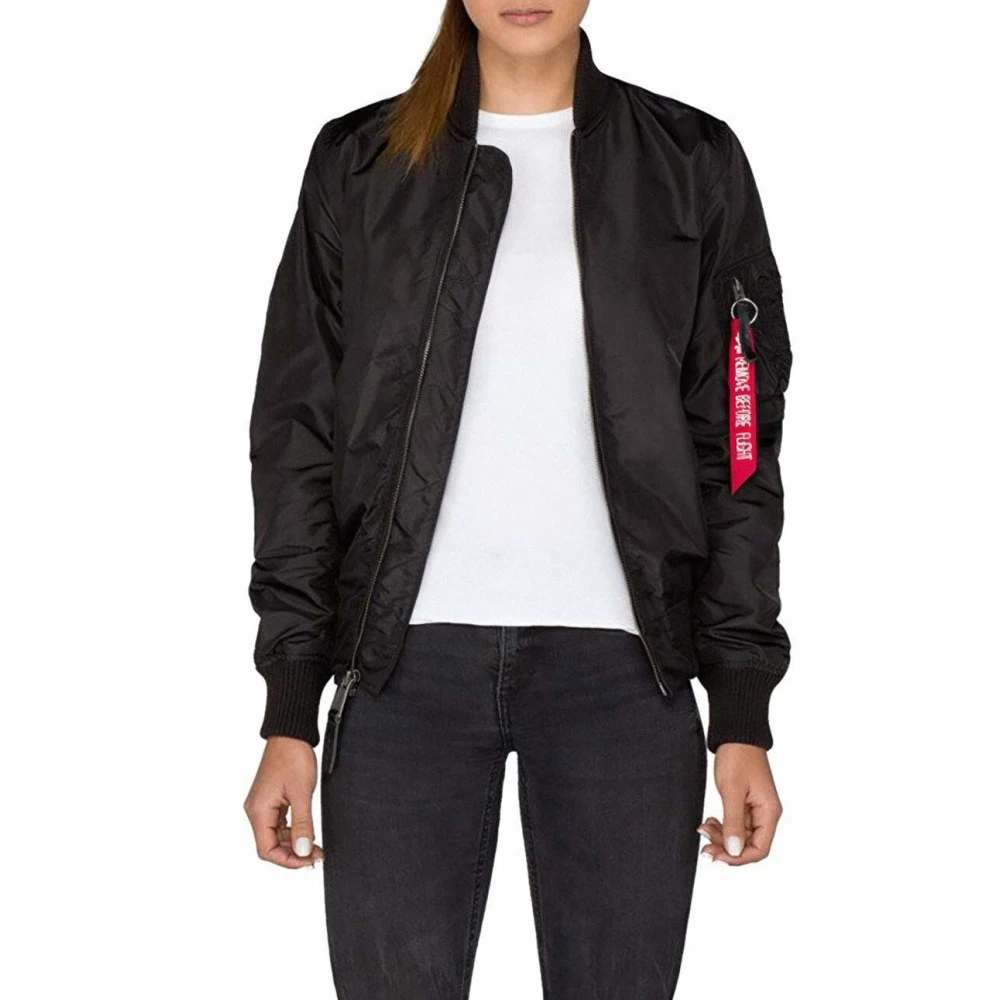 Alpha Industries Damen Schwarz Bomberjacke Ma-1 Tt - Bild 4