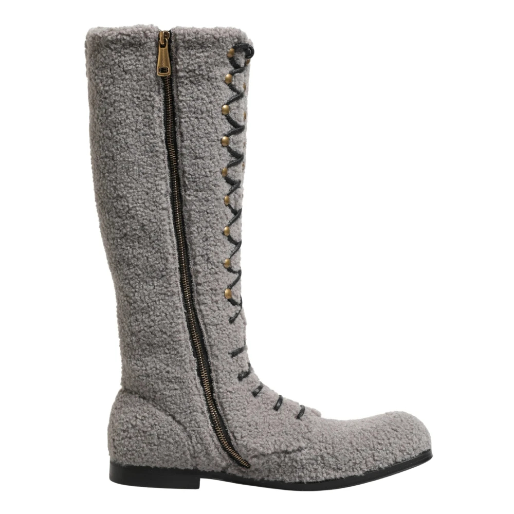 Dolce & Gabbana Herren Grau - Overknee-Stiefel - Shoes - 44 Eu