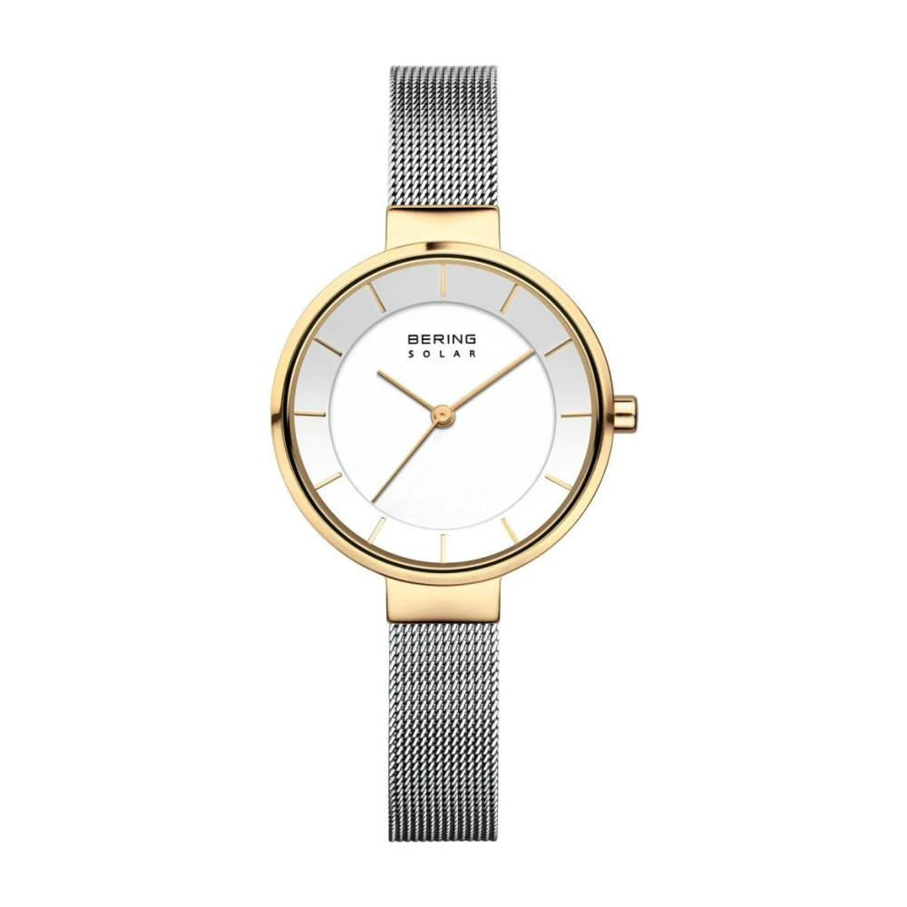 BERING Slim Solar Collection 14631-024 Armbanduhr Damen Quarz Edelstahl Gold - Bild 5