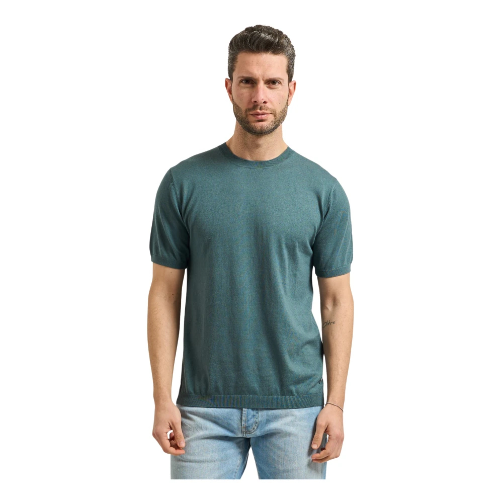 Liu Jo Herren Grün - Seidenmischungs-Strick-T-Shirt - Knitwear - M