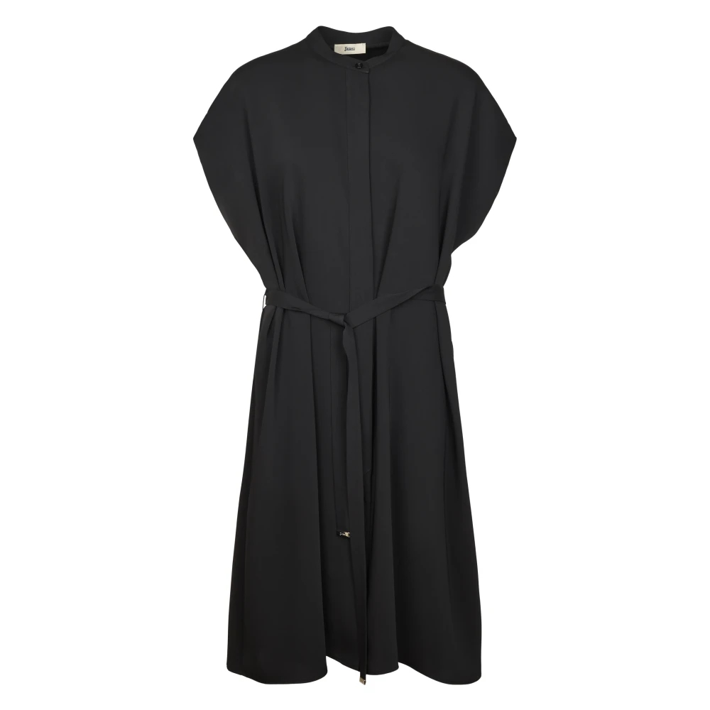 Herno Damen Schwarz - Shirt Kleider - Dresses - K - 2XL