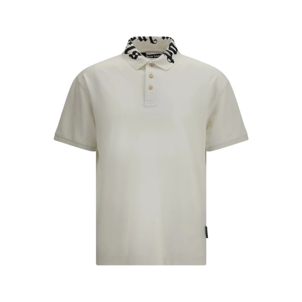 Palm Angels Herren Weiß - Neck Logo Polo - Tops - L